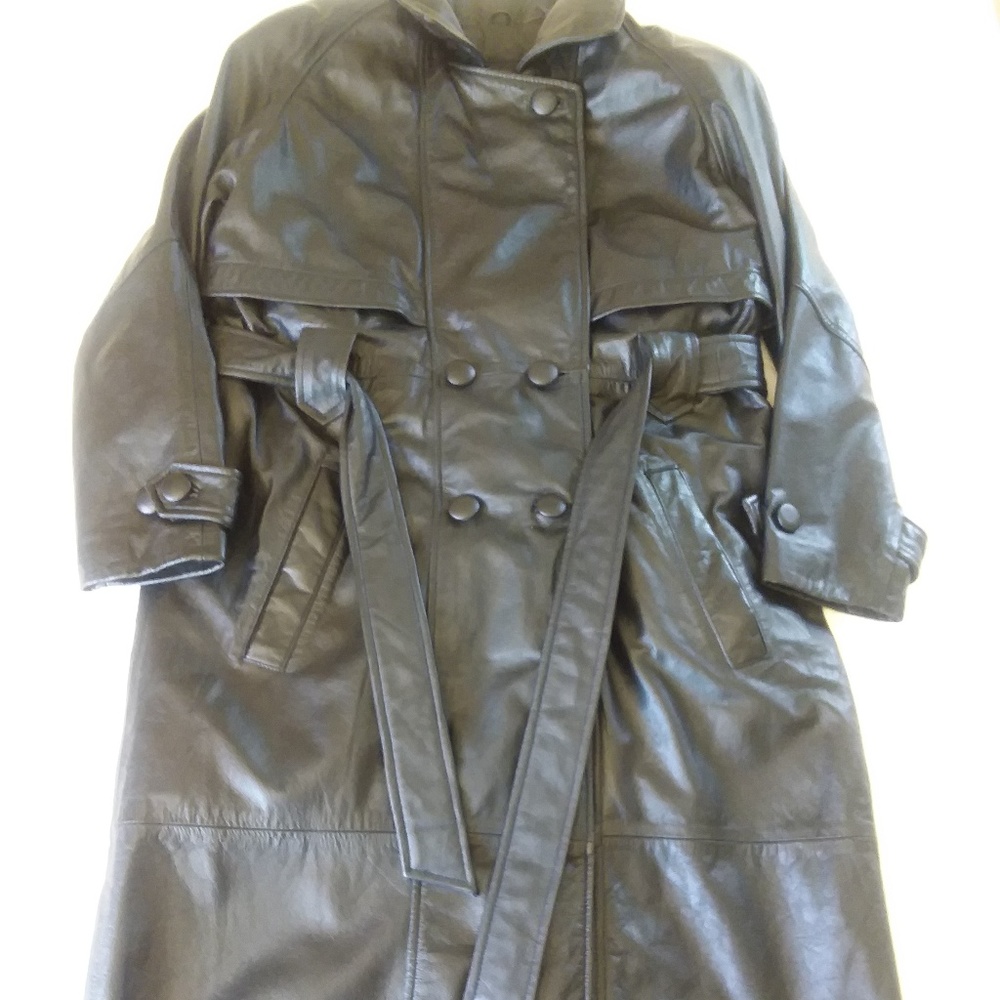 LONG LEATHER COAT INSULATED